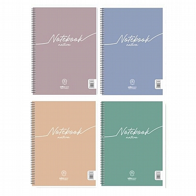 Τετράδιο σπιράλ A4 - 3 θέματα Notebook Natura (90Φ.) - Salkopaper