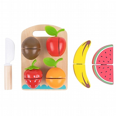 Ξύλινα φρούτα διαίρεσης με ξύλο κοπής - Tooky Toy