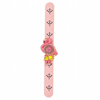 Παιδικό ρολόι χειρός Snap βραχιόλι (Ανοιχτό Ροζ) - Flamingo - Keycraft