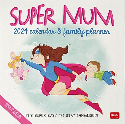 Μηνιαίο Ημερολόγιο Τοίχου 2024 - Super Mum (30x29) - Legami