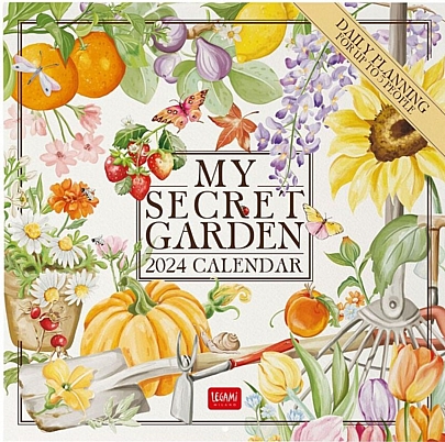 Μηνιαίο Ημερολόγιο Τοίχου 2024 - My Secret Garden (30x29) - Legami