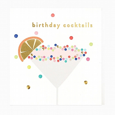 Ευχετήρια κάρτα με Φάκελο - Birthday Cocktails (12.5x13.5) - Caroline Gardner