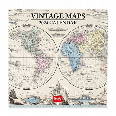 Μηνιαίο Ημερολόγιο Τοίχου 2024 - Vintage Maps (18x18) - Legami