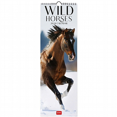 Μηνιαίο Ημερολόγιο Τοίχου 2024 - Wild Horses (16x49) - Legami