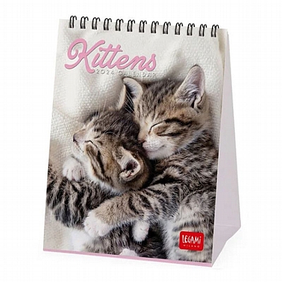Μηνιαίο Επιτραπέζιο Ημερολόγιο 2024 Σπιράλ - Kittens (12x14.5) - Legami