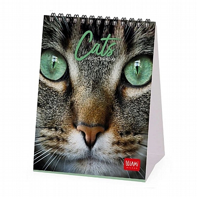 Μηνιαίο Επιτραπέζιο Ημερολόγιο 2024 Σπιράλ - Cats (12x14.5) - Legami
