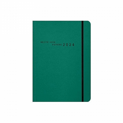 Ημερήσιο Ημερολόγιο με λάστιχο Eco Elastic 2024 - Mint (12x17) - AdBook