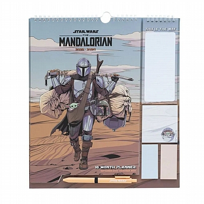 Μηνιαίο Ημερολόγιο Τοίχου Σπιράλ 2024 Με Σημειωματάρια (16μηνών) - The Mandalorian (30x34) - Grupo Erik