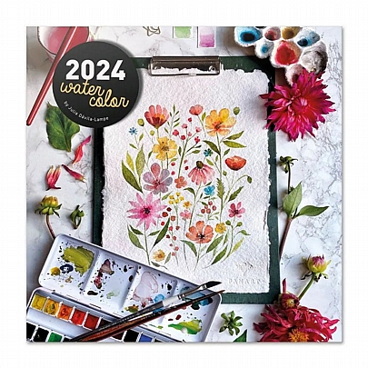Μηνιαίο Ημερολόγιο Τοίχου 2024 - Watercolor (30x30) - Grupo Erik