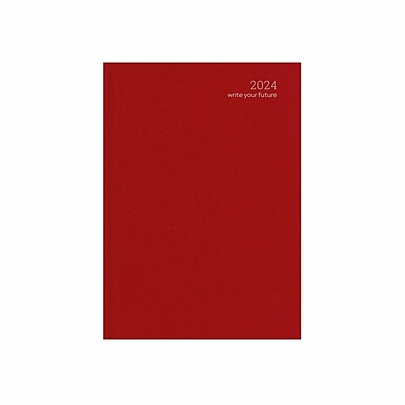 Ημερήσιο Ημερολόγιο Simple Velvet Edition 2024 - Red (12x17) - AdBook