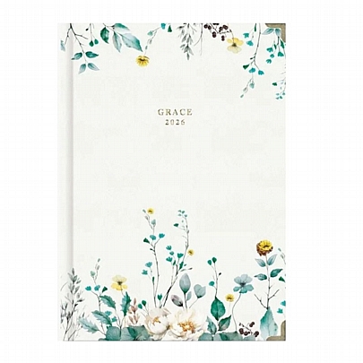 Ημερήσιο Ημερολόγιο Grace 2026 - Summer flowers (17x25) - AdBook