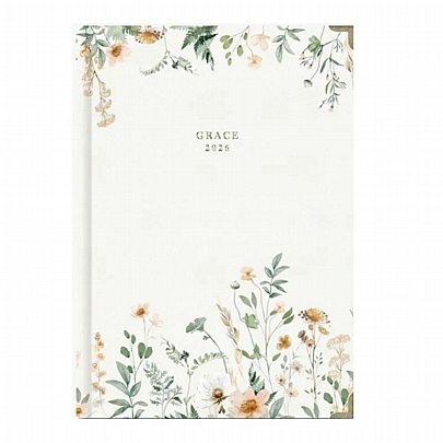 Ημερήσιο Ημερολόγιο Grace 2026 - Boho Flowers (17x25) - AdBook
