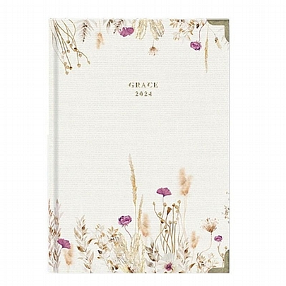 Ημερήσιο Ημερολόγιο Grace 2024 - Summer Flowers (17x25) - AdBook