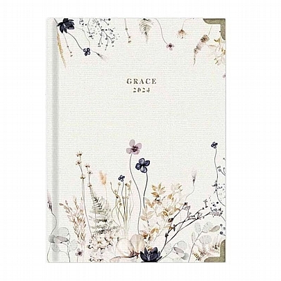 Ημερήσιο Ημερολόγιο Grace 2024 - Winter Flowers (17x25) - AdBook