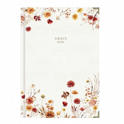 Ημερήσιο Ημερολόγιο Grace 2026 - Wild Flowers (17x25) - AdBook