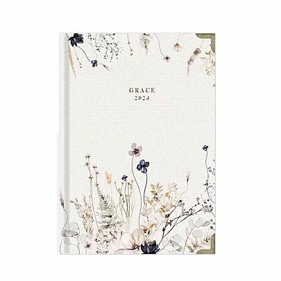 Ημερήσιο Ημερολόγιο Grace 2024 - Winter Flowers (14x21) - AdBook