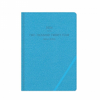 Ημερήσιο Ημερολόγιο με λάστιχο Lieve 2024 - Light Blue (14x21) - AdBook