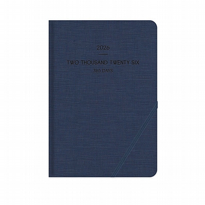 Ημερήσιο Ημερολόγιο με λάστιχο Lieve 2026 - Blue Navy (14x21) - AdBook