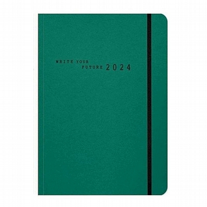 Ημερήσιο Ημερολόγιο με λάστιχο Eco Elastic 2024 - Mint (17x25) - AdBook