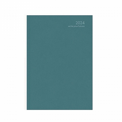 Ημερήσιο Ημερολόγιο Simple Velvet Edition 2024 - Cadet Blue (14x21) - AdBook