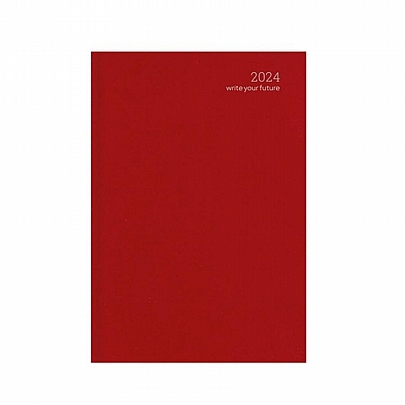 Ημερήσιο Ημερολόγιο Simple Velvet Edition 2024 - Red (14x21) - AdBook