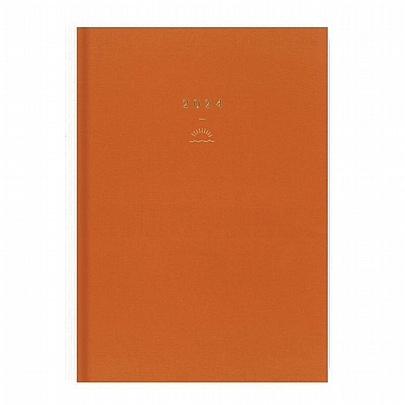Ημερήσιο Ημερολόγιο Vie 2024 - Dark Orange (17x25) - AdBook