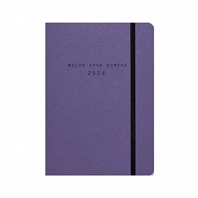 Ημερήσιο Ημερολόγιο με λάστιχο Eco Elastic 2026 - Violet (14x21) - AdBook