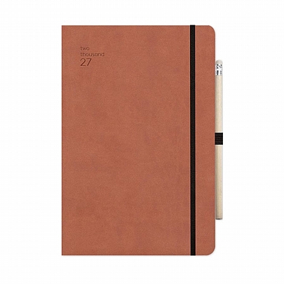 Ημερήσιο Ημερολόγιο με λάστιχο Handy 2027 - Tan (14x21) - AdBook