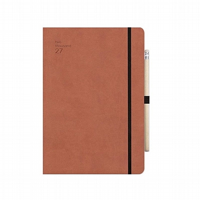 Ημερήσιο Ημερολόγιο με λάστιχο Handy 2027 - Tan (9x13) - AdBook