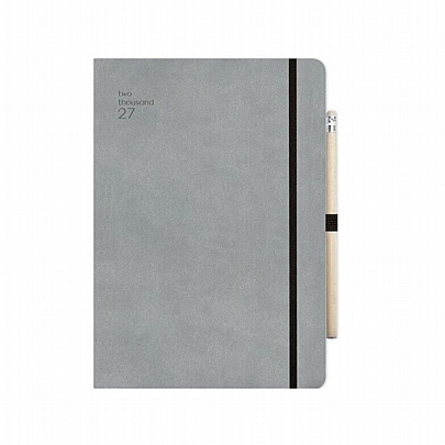 Ημερήσιο Ημερολόγιο με λάστιχο Handy 2027 - Grey (9x13) - AdBook
