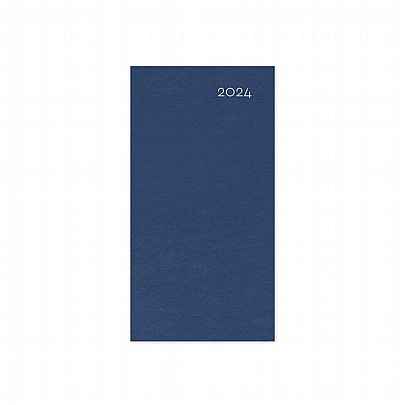 Εβδομαδιαίο Κάθετο Ημερολόγιο/Ατζέντα Simple 2024 - Navy Blue (8.5x17) - AdBook