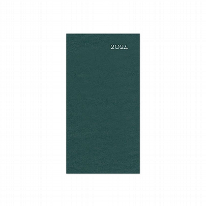 Εβδομαδιαίο Κάθετο Ημερολόγιο/Ατζέντα Simple 2024 - Green (8.5x17) - AdBook