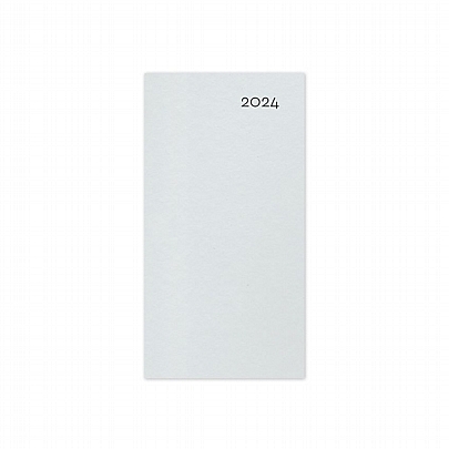 Εβδομαδιαίο Κάθετο Ημερολόγιο/Ατζέντα Simple 2024 - Ice (8.5x17) - AdBook