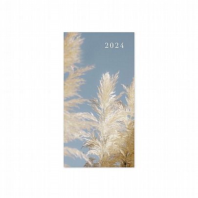 Εβδομαδιαίο Κάθετο Ημερολόγιο/Ατζέντα Aesthetic 2024 - Pampas Grass (8.5x17) - AdBook