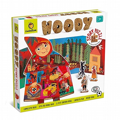 Woody Story Puzzle: Κοκκινοσκουφίτσα (48κ) - Ludattica