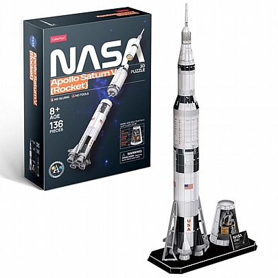 Παζλ 3D - Nasa Apollo Saturn V Rocket (136κ.) - CubicFun