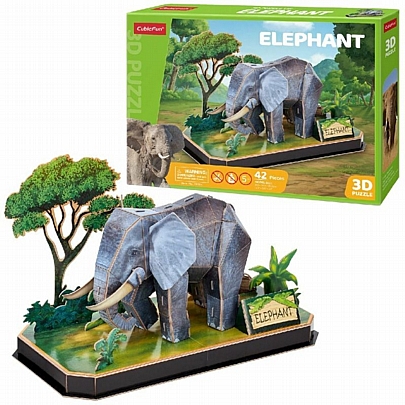 Παζλ 3D - Elephant (42κ) - CubicFun