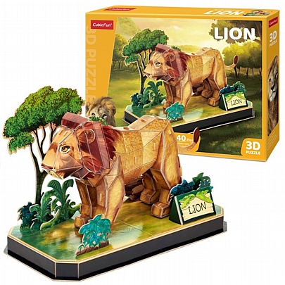 Παζλ 3D - Lion (40κ) - CubicFun