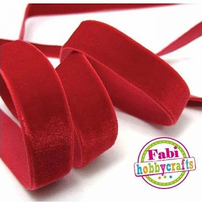 Κορδέλα Βελούδινη - Κόκκινη (2.5cmx9m) - Fabi