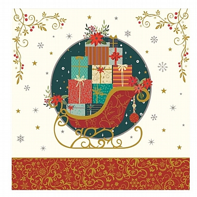 Χριστουγεννιάτικη κάρτα με Φάκελο - Χριστουγεννιάτικα Έλατα (16.5x16.5) - Pictura