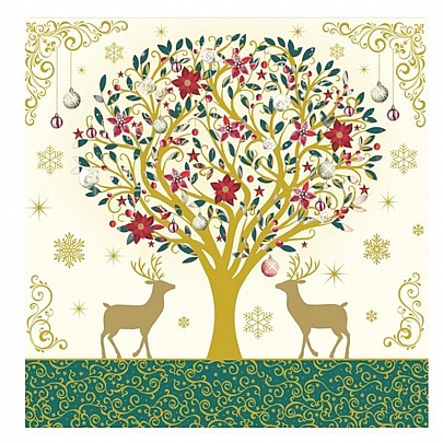 Χριστουγεννιάτικη κάρτα με Φάκελο - Δέντρο της Ζωής (16.5x16.5) - Pictura