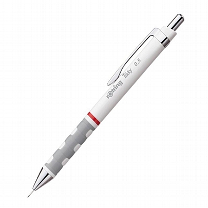 Μηχανικό μολύβι με γόμα - Άσπρο (0.5mm) - Rotring Tikky