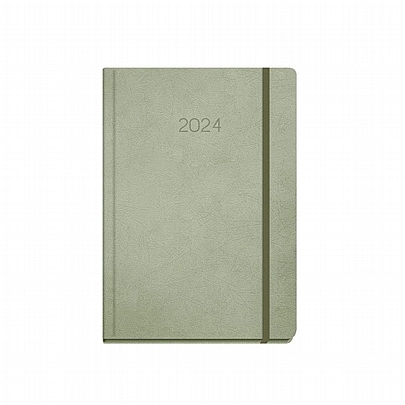 Ημερήσιο Ημερολόγιο με λάστιχο Discoveries 2024 - Olive (14x21) - The Writing Fields