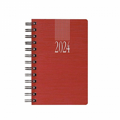 Ημερήσιο Ημερολόγιο Indiana Wire 2024 - Κόκκινο (11x16.5) - Theofylaktos