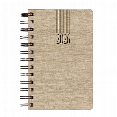 Ημερήσιο Ημερολόγιο Σπιράλ Kashmir Wire 2026 - Μπεζ (16,6x24) - Theofylaktos Ημερήσιο Ημερολόγιο Σπιράλ Kashmir Wire 2026 - Μπεζ (16,6x24) - Theofylaktos