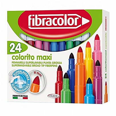 Μαρκαδόροι Maxi 24 χρωμάτων - Fibracolor ColoritoMaxi
