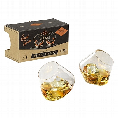 Σετ Ποτήρια Ουίσκι από Γυαλί - Rock & Rool Whisky Glasses (230ml) - Gentlemen's Hardware