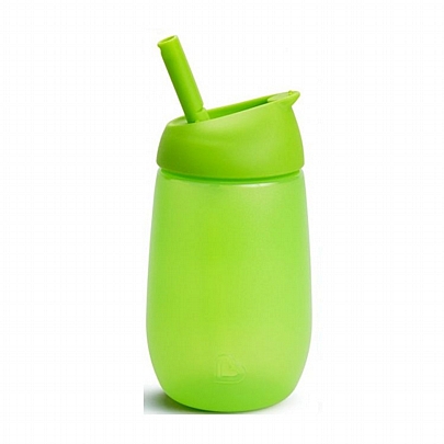 Ποτήρι με καλαμάκι Simple Clean Straw - Green (296ml) - Munchkin