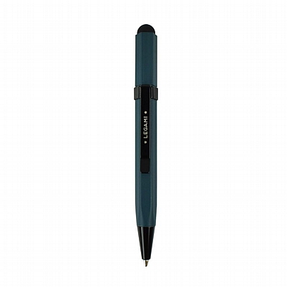 Στυλό Mini πολυτελείας & γραφίδα αφής Petrol Blue - Μαύρο (1.0mm) - Legami