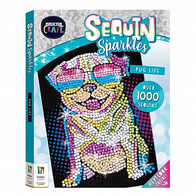 Sequin Sparkles: Κολάζ με στρας - Pug Life - Hinkler Create